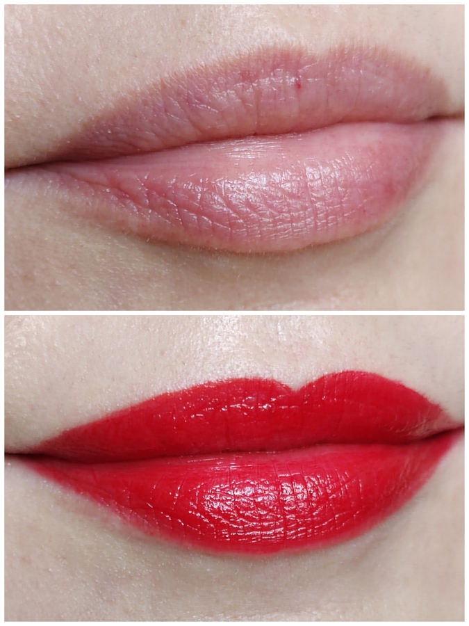 Дневное освещение. До/помада Bobbi Brown