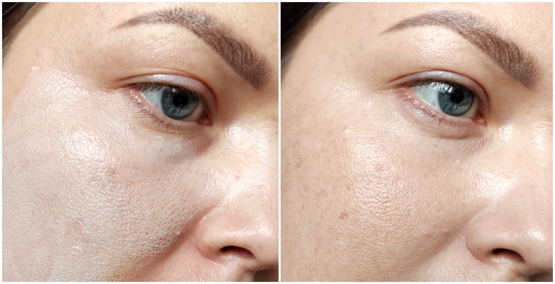 Эмульсия быстро распределяется, главное, не пропустить участки и хорошо все растушевать спонжем