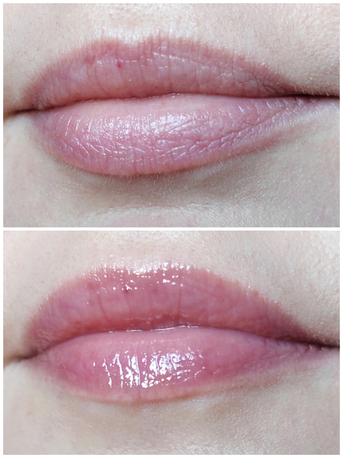 Дневное освещение До/После Блеск нанесён в 2 слоя