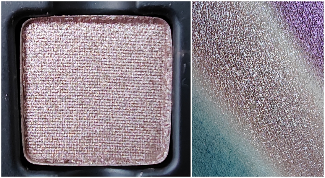 Etoilee - металлик цвета серого металла. На солнце раскрывается холодное золото. Не осыпается, красиво блестит, особенно, влажным способом.