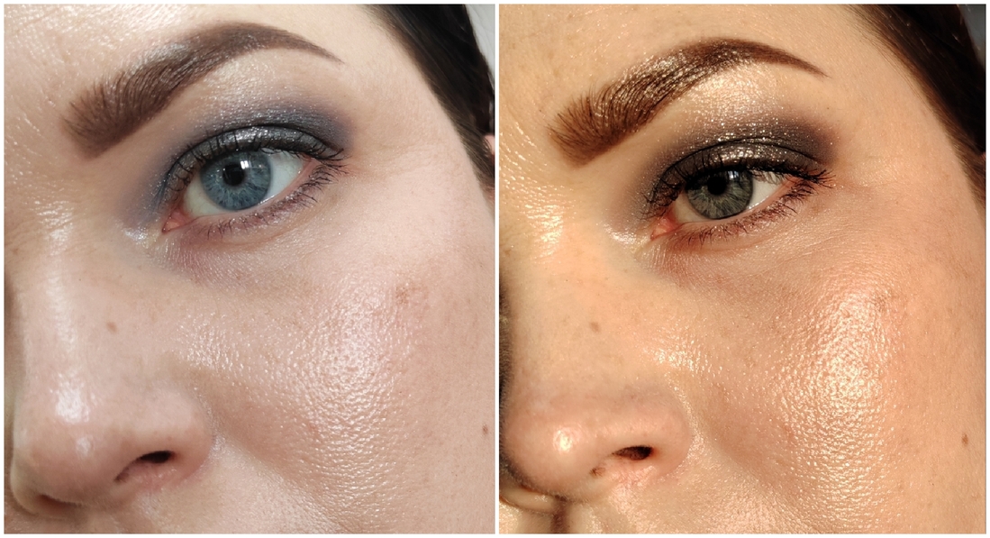 Через 8 часов. Освещение слева - дневное, справа - на солнце.