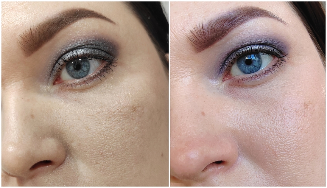 Слева - 09-00 утра. Освещение искусственное. Справа - Через 5 часов. Освещение дневное.