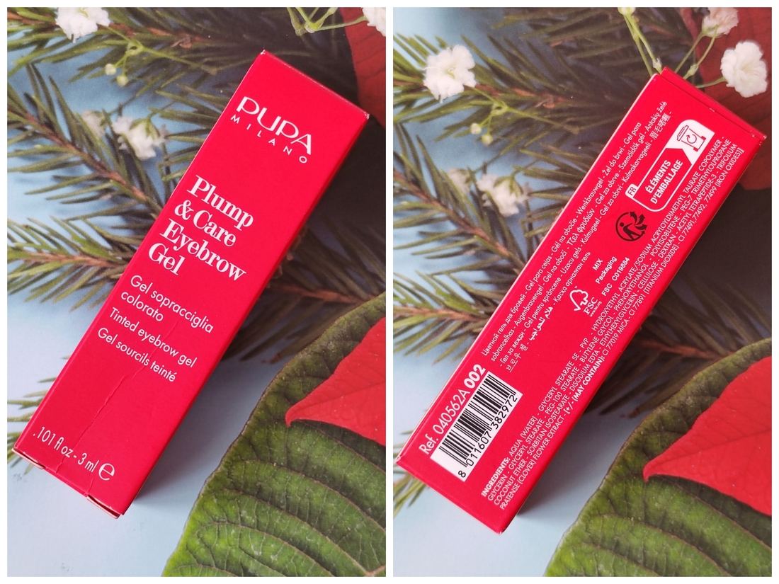 тушь для бровей Pupa Plump & Care Eyebrow Gel 002 Brown
