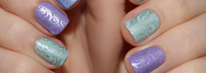 Ода весне со стемпингом image plate stamping nail art #m79