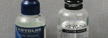 Как оживить засохшие кремовые тени: Mixing Medium от Kryolan professional make-up & Texture master liquid от Krygina cosmetics