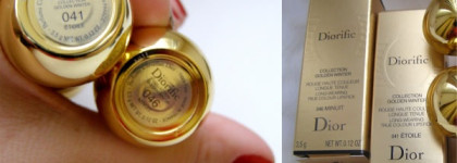 Очень золотые и очень разные помады  Dior Rouge Diorific и вспомогательный карандаш Dior Contour Lipliner pencil