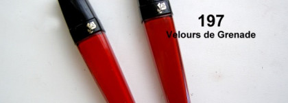 Пламенные.Жидкая матовая помада Lancome L'absolu Velours Intense lip colour velvet matte finish в оттенках 193 Velours de Caprice  и 197    Velours de Grenade