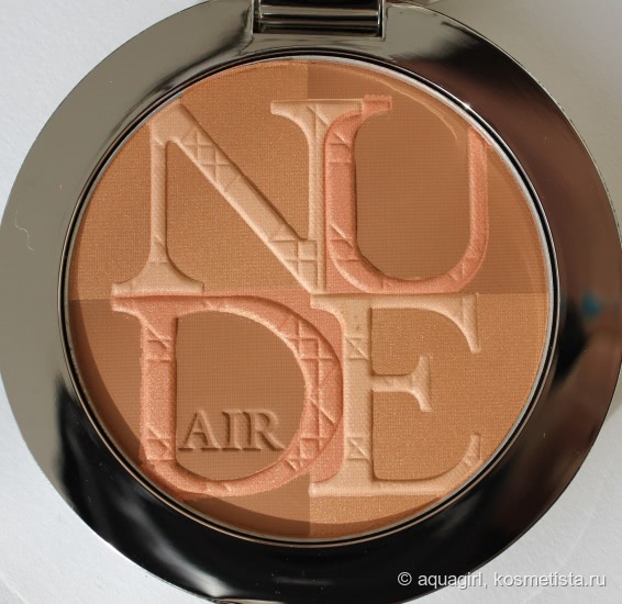 Солнечный макияж с пудрой Diorskin Nude Air Glow Powder 001 Fresh Tan