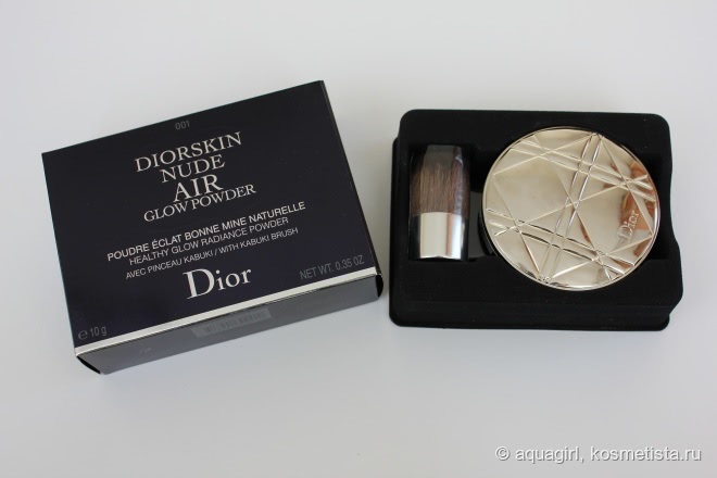 Солнечный макияж с пудрой Diorskin Nude Air Glow Powder 001 Fresh Tan