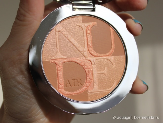 Солнечный макияж с пудрой Diorskin Nude Air Glow Powder 001 Fresh Tan