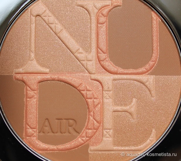 Солнечный макияж с пудрой Diorskin Nude Air Glow Powder 001 Fresh Tan