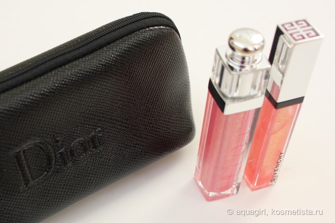 Dior Addict Ultra-Gloss 465 Shock VS Givenchy Gelée D’Interdit Smoothing Gloss Balm Crystal Shine Frozen Rose (6)