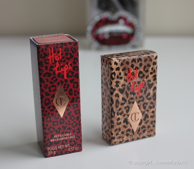 Помада Charlotte Tilbury Hot Lips 2 в оттенке Dancefloor Princess + миниатюра в оттенке Glowing Jen