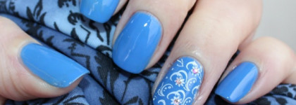 Небесно-голубая Aurelia + стемпинг