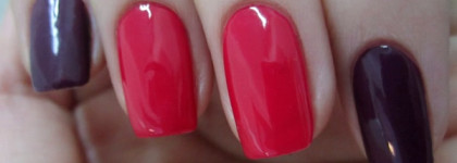 Двухцветный маникюр с Golden Rose