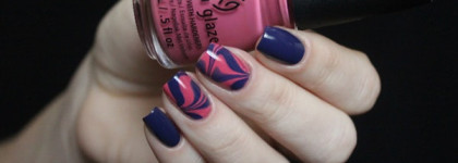 Водные разводы China Glaze - Queen - B и Life Is Rosy