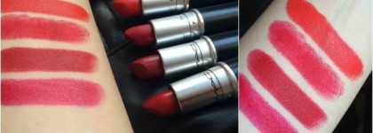 Мои помады Mac: красные Lady Danger, Ruby Woo, Russian Red и Red