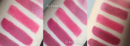 Мои помады Mac: розовые и винные Syrup, Craving, All Fired Up, D for Danger и Diva