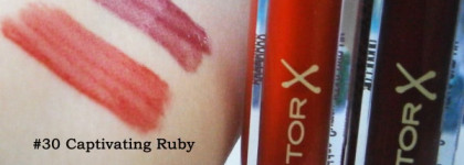 Новый блеск от Max Factor Color Elixir Gloss #65 Lustrous Plum, #30 Captivating Ruby