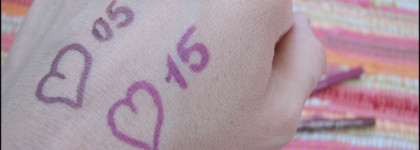 Взрыв цвета на ваших губах. Essence lipliner №05 soft berry и №15 honey berry