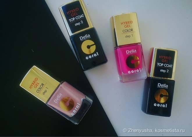 Hybrid Gel Set Delia Cosmetics. Наборы лаков для ногтей с эффектом гель-лака без использования UV лампы