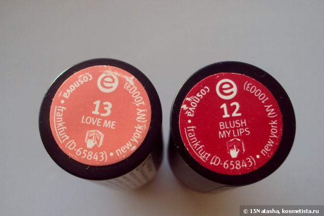 Essence longlasting lipstik Стойкая губная помада в оттенках 12 Blush my lips и 13 love me