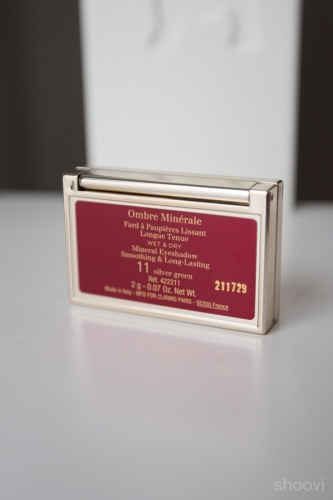 Тени Clarins Ombre Minerale Mineral Eyeshadow Smoothing & Long-Lasting в оттенке #11 Silver Green