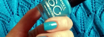 Rimmel 60 seconds №825 Sky high + стемпинг Konad