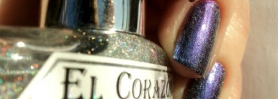 Dance Legend Chameleon №091 Boogs + El Corazon Art Top Coat № 421h/23 holography rainbow