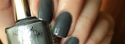 NYX Girls Nail Polish NGP 172 Dark Gray + стемпинг Konad