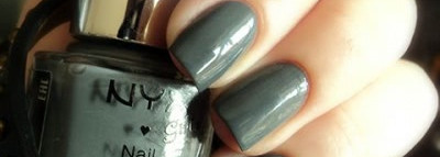 NYX Girls Nail Polish NGP 172 Dark Gray + стемпинг Konad