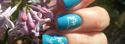Orly Nail Lacquer 40661 Blue Collar + слайдер дизайн Milv S106