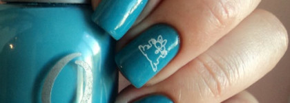 Orly Nail Lacquer 40661 Blue Collar + слайдер дизайн Milv S106