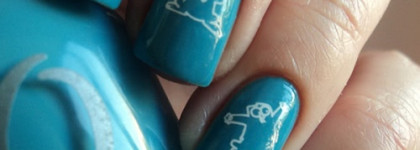 Orly Nail Lacquer 40661 Blue Collar + слайдер дизайн Milv S106