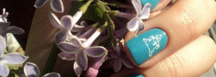 Orly Nail Lacquer 40661 Blue Collar + слайдер дизайн Milv S106