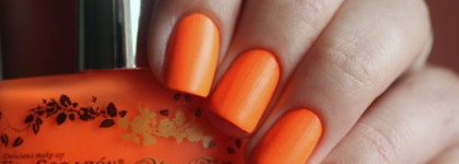 El Corazon Matte Effect Nail Polish №142-neon + стемпинг Lesly