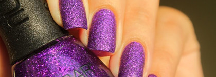 Nubar Nail Lacquer G185 Violet Sparkle + стемпинг Konad
