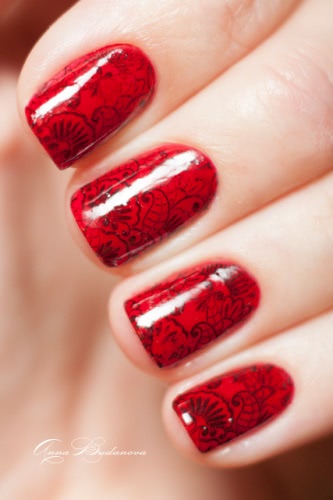 NailLook Complete Care №30319 Winter Cherry + стемпинг BP-17