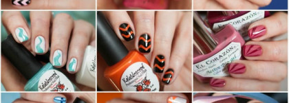 Самоклеющиеся трафареты для французского маникюра и дизайна ногтей El Corazon №260/4