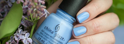 China Glaze Nail Lacquer with hardeners 82382 Boho Blues + стемпинг BP-L015
