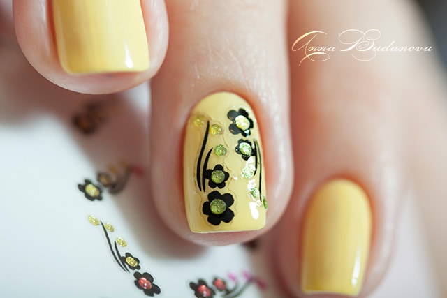 El Corazon Active Bio-gel Color gel polish №423/280 Cream + наклейки для ногтей El Corazon EC b12