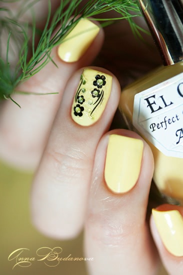 El Corazon Active Bio-gel Color gel polish №423/280 Cream + наклейки для ногтей El Corazon EC b12