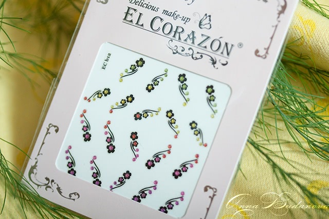 El Corazon Active Bio-gel Color gel polish №423/280 Cream + наклейки для ногтей El Corazon EC b12