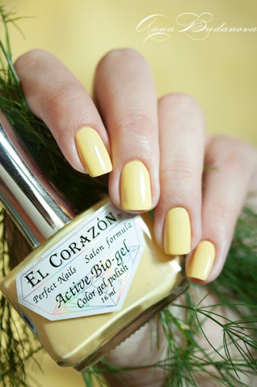 El Corazon Active Bio-gel Color gel polish №423/280 Cream + наклейки для ногтей El Corazon EC b12