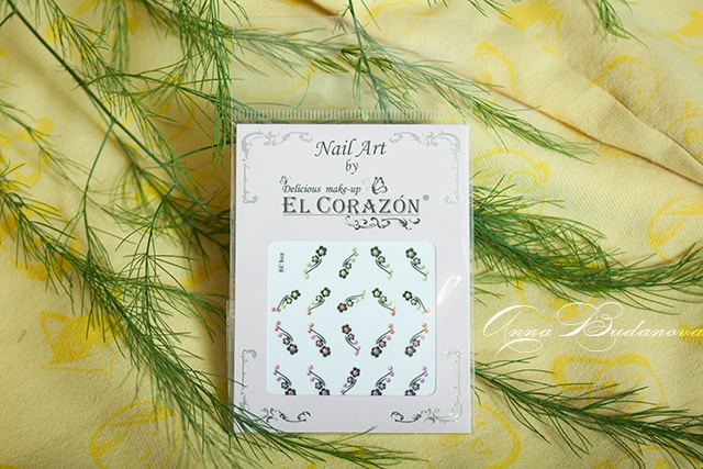 El Corazon Active Bio-gel Color gel polish №423/280 Cream + наклейки для ногтей El Corazon EC b12