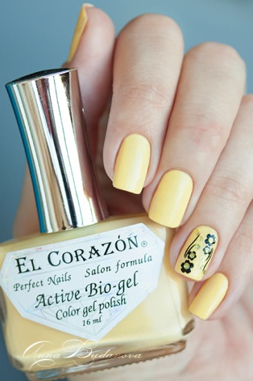 El Corazon Active Bio-gel Color gel polish №423/280 Cream + наклейки для ногтей El Corazon EC b12