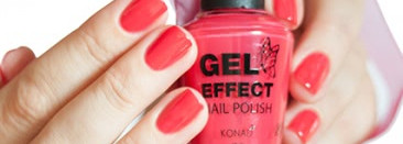 Konad Gel Effect Nail Polish №07 Reddish Pink и переводная фольга GL86
