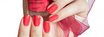 Konad Gel Effect Nail Polish №07 Reddish Pink и переводная фольга GL86