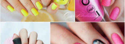 NailLOOK Trends Hot Neons №31090, 31091 + слайдер-дизайны O'diva 16943 и Ble1680A