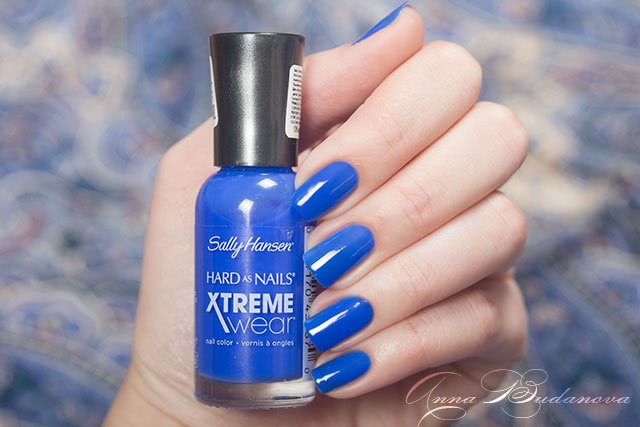 Sally Hansen Hard As Nails Xtreme Wear №470 Boho Blue + наклейки Tiebeauty Nail Art Hollow Sticker JV203